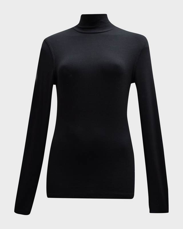 Ribbed Turtleneck Top