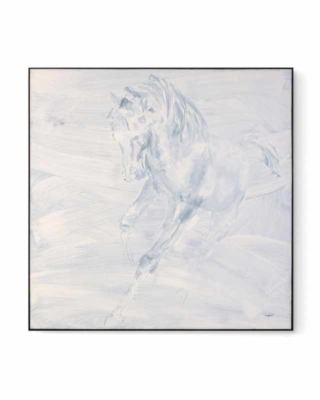 "Alabaster Stallion" Painting by Teng Fei