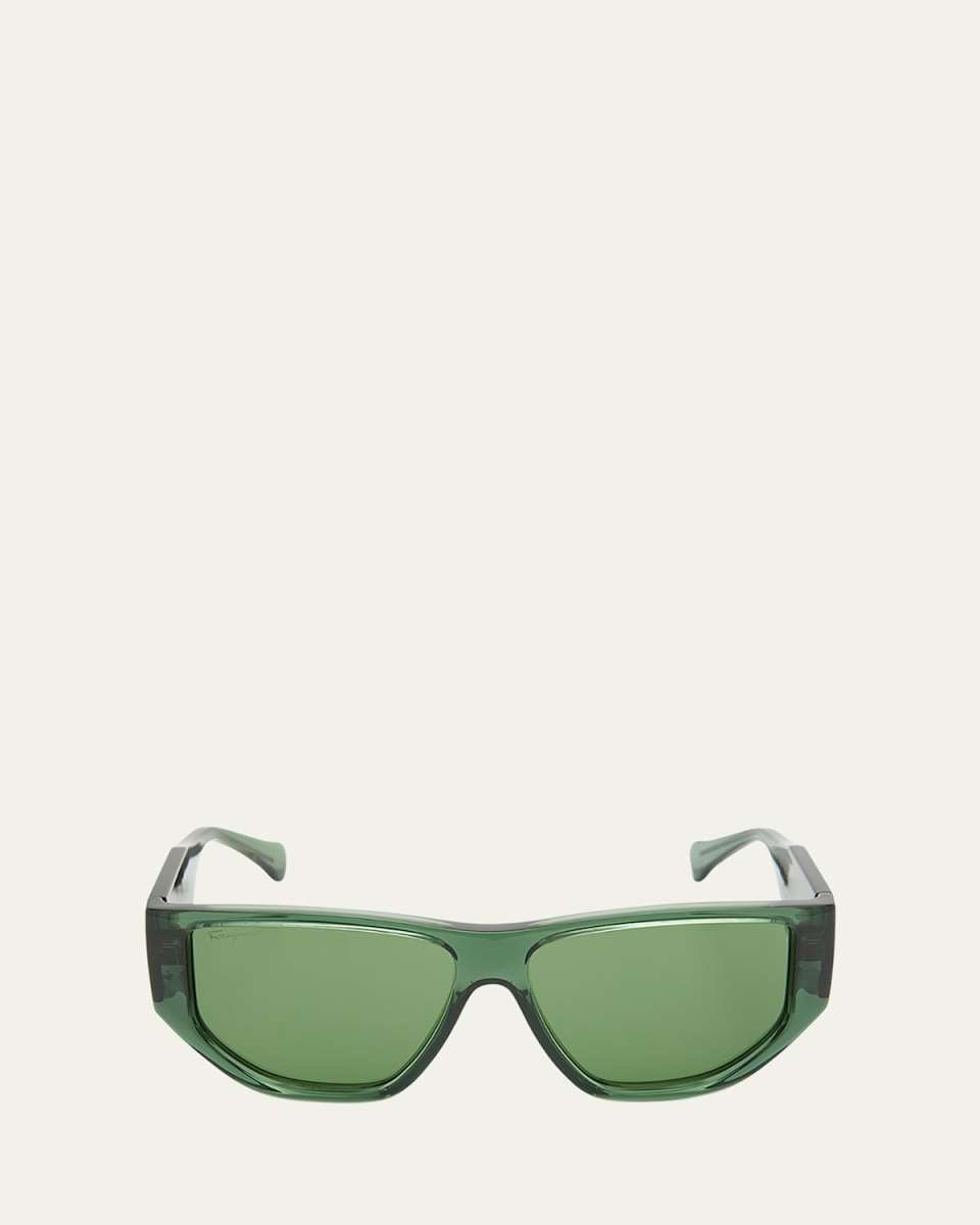 Monochrome Rectangle Plastic Sunglasses