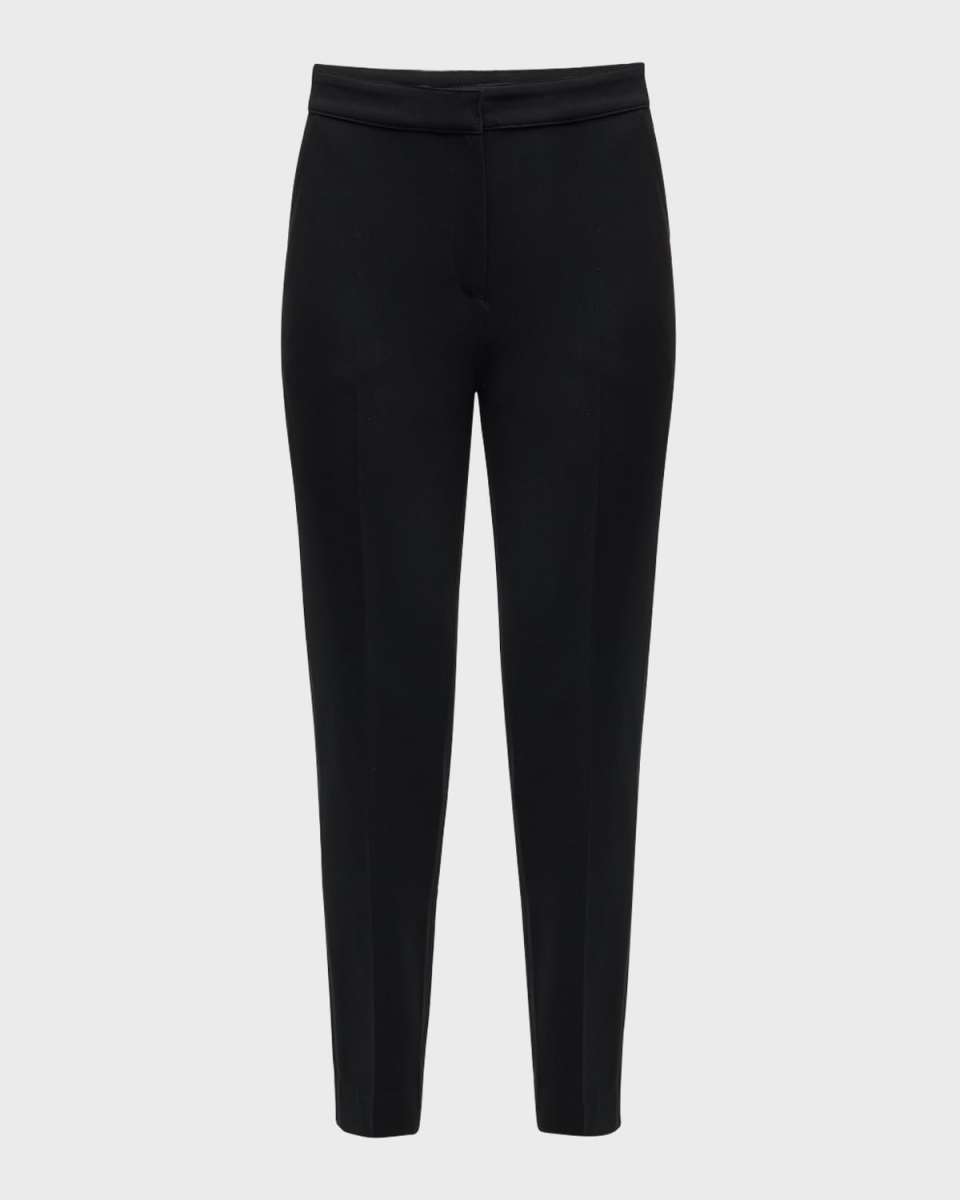 Emma Marocain Cropped Pants, Caviar