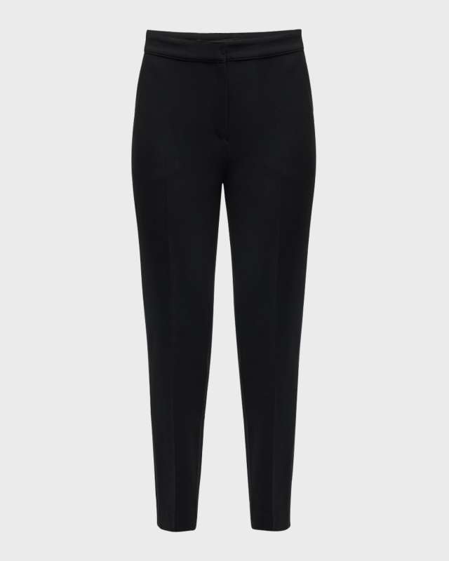Emma Marocain Cropped Pants, Caviar