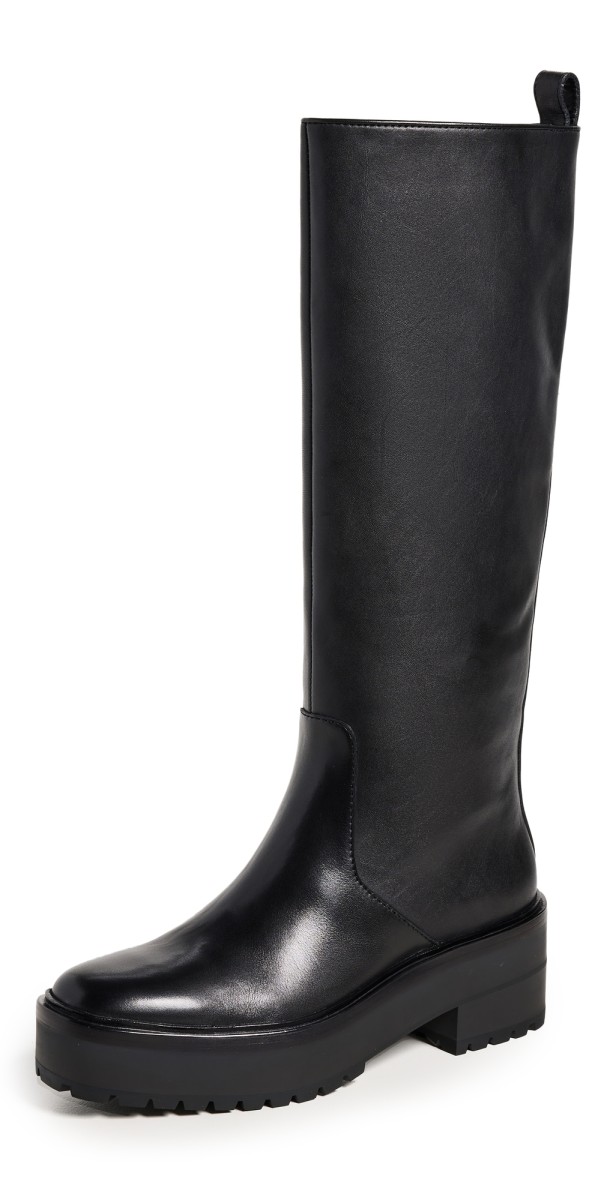 Loeffler Randall Carlee Tall Combat Boots Black