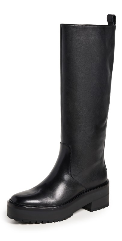 Loeffler Randall Carlee Tall Combat Boots Black