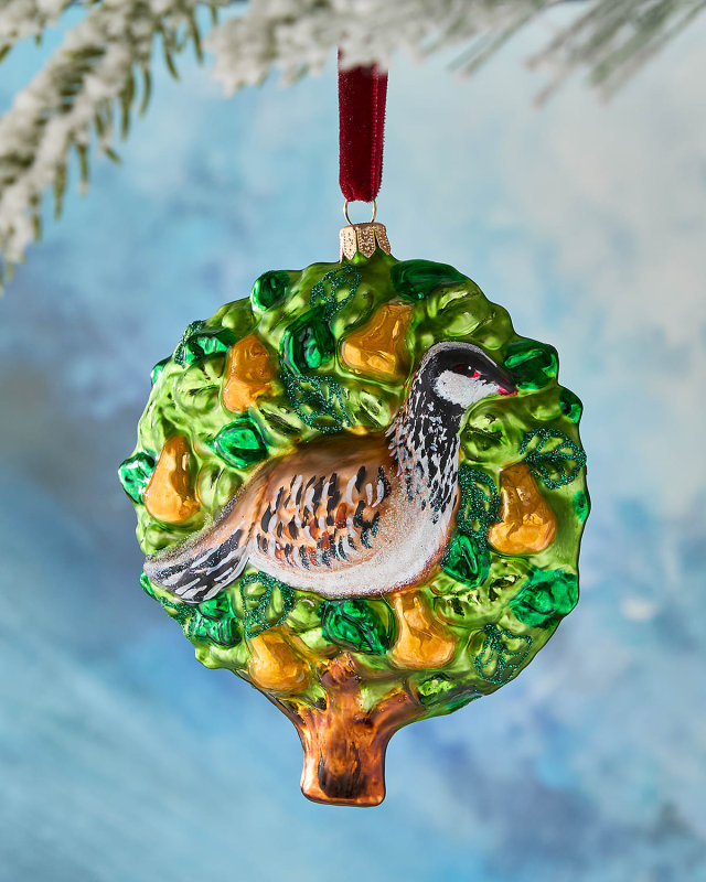 Partridge in a Pear Tree Christmas Ornament