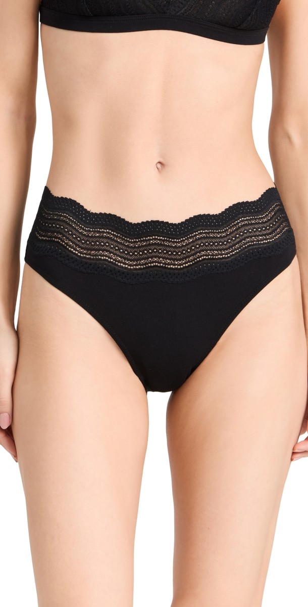 Cosabella Dolce High Rise Bikini Panties Black