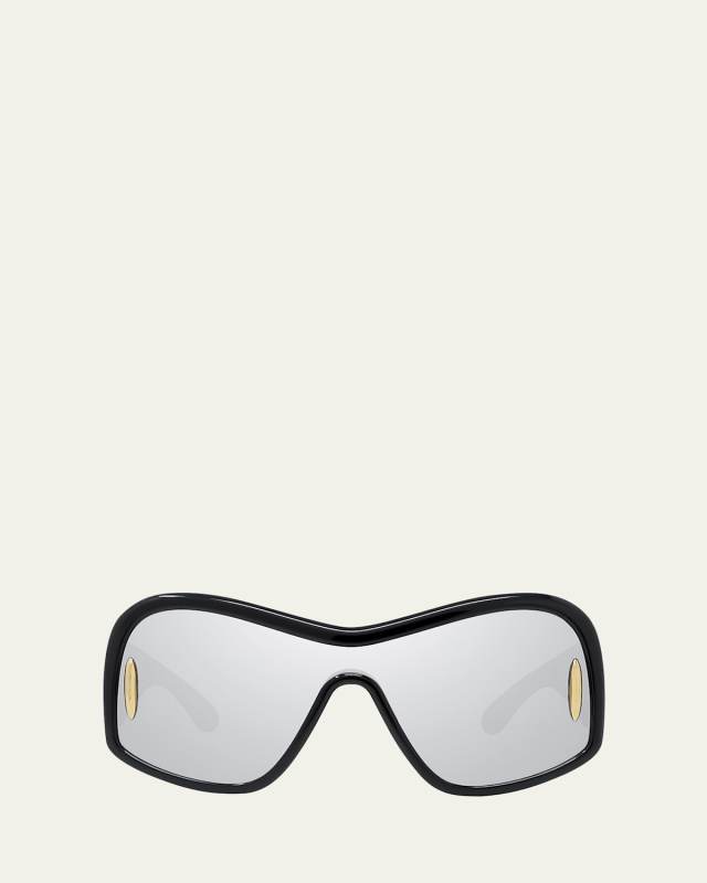 Anagram Mirrored Acetate Shield Sunglasses