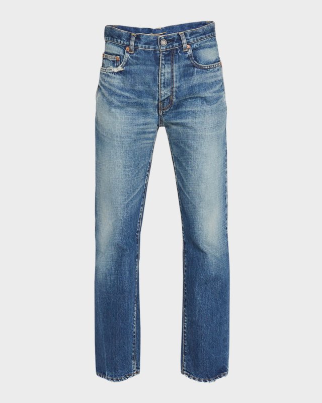 High-Rise Straight-Leg Ankle Jeans