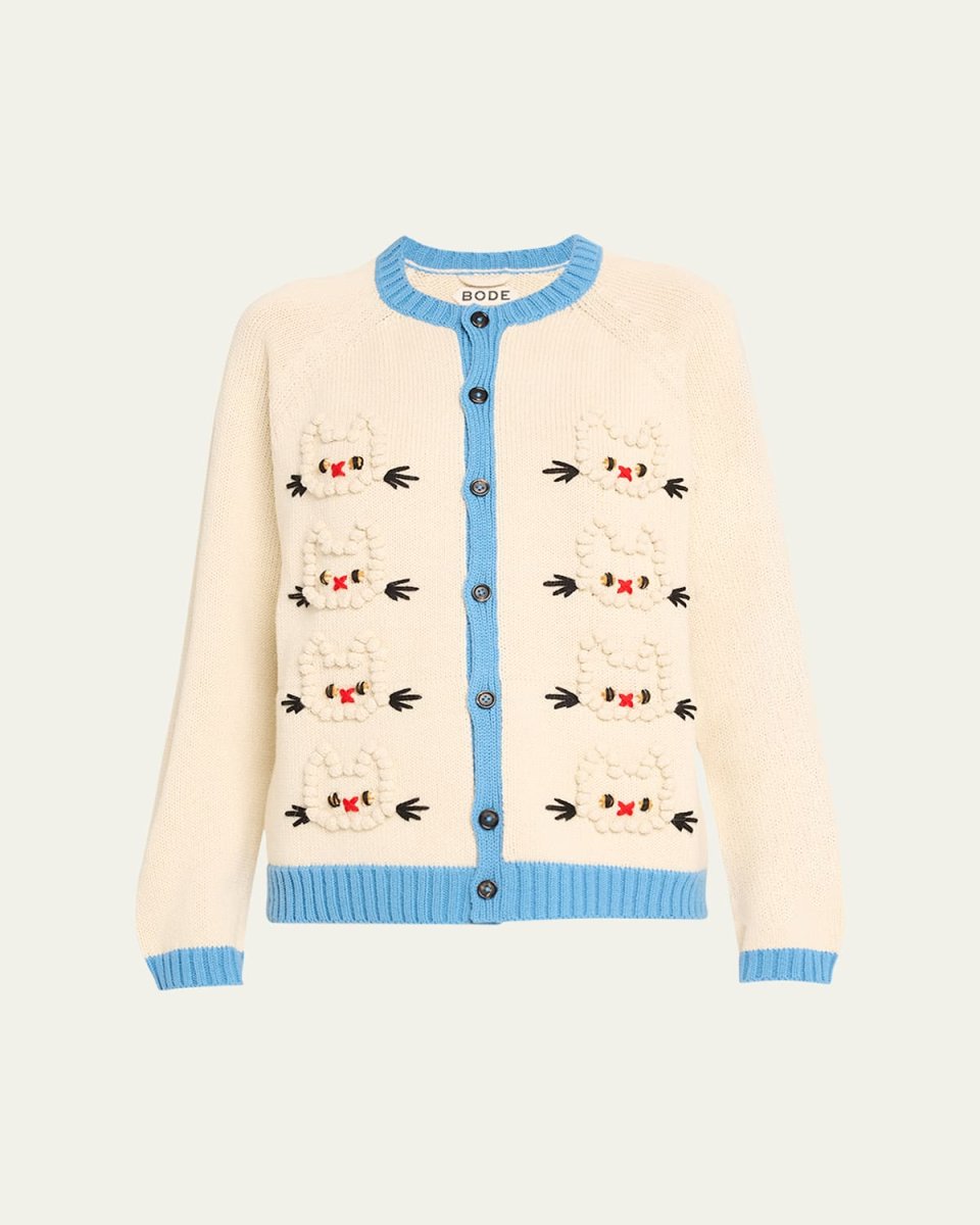 Calico Cat Face Wool Cardigan