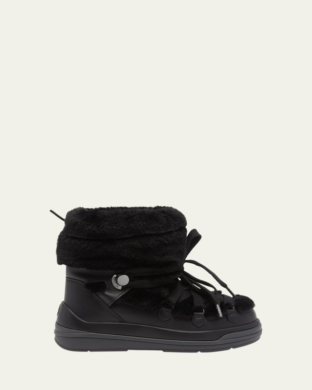 Insolux Leather Faux Fur Snow Boots