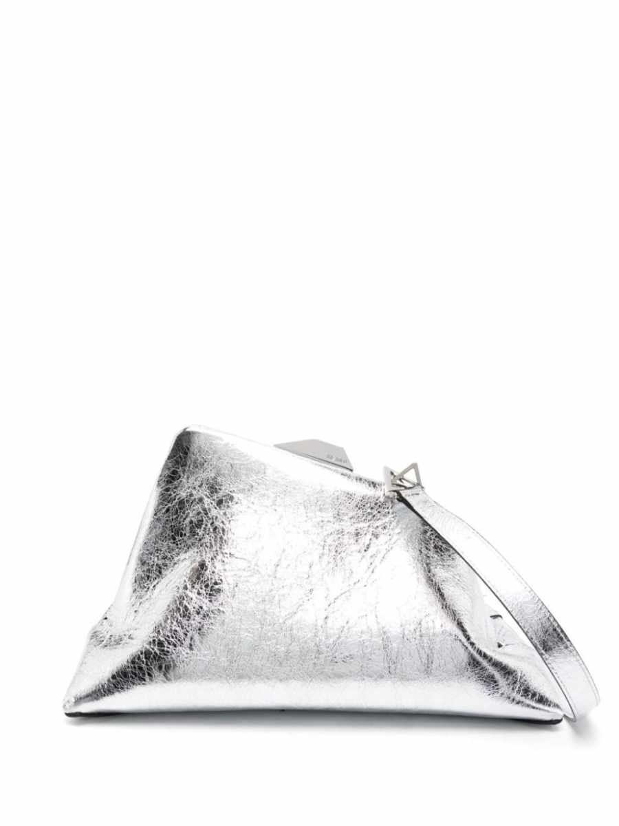 Day Off metallic leather clutch bag