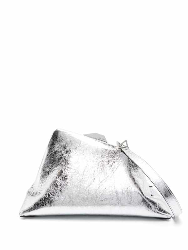 Day Off metallic leather clutch bag