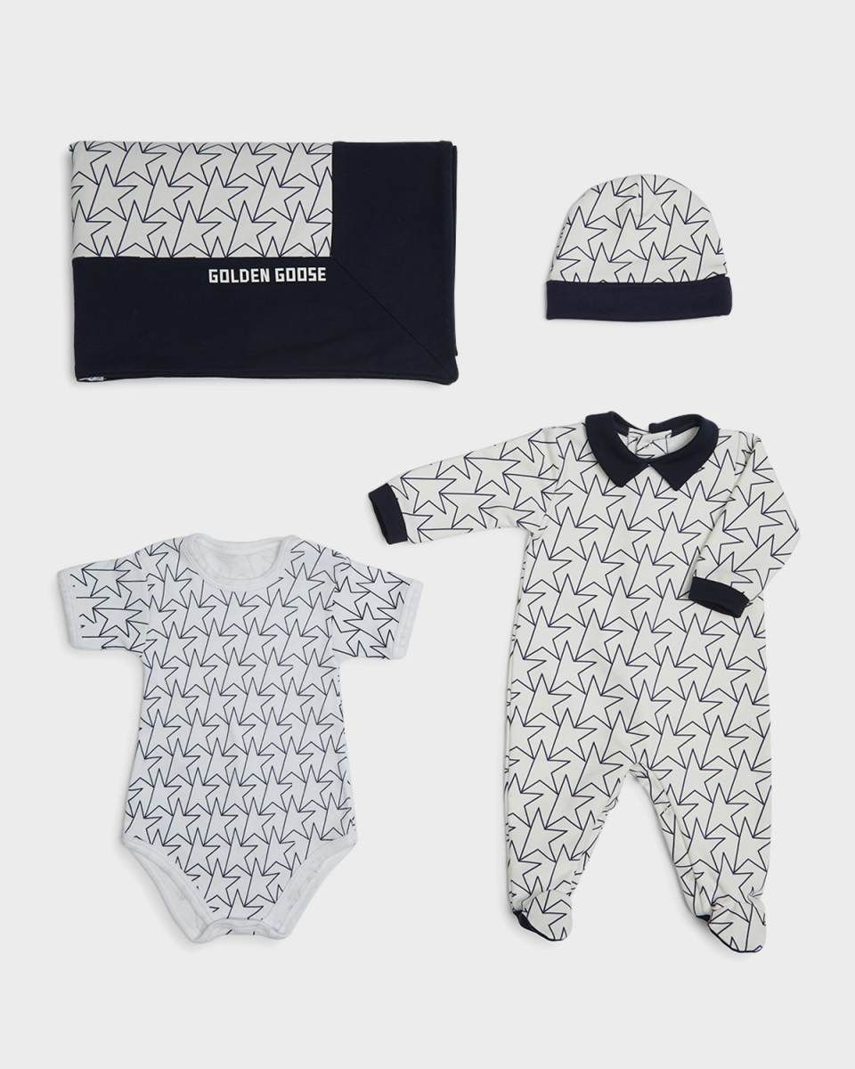 Boy's 4-Piece Star Baby Gift Set, Size Newbor