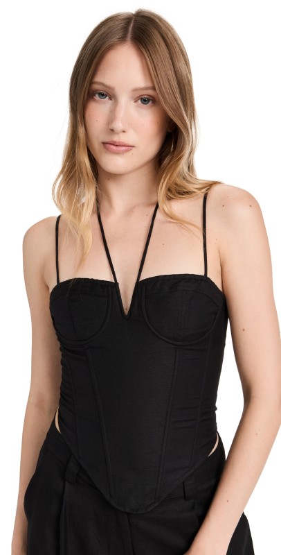 Lioness Del Gato Corset Top Black