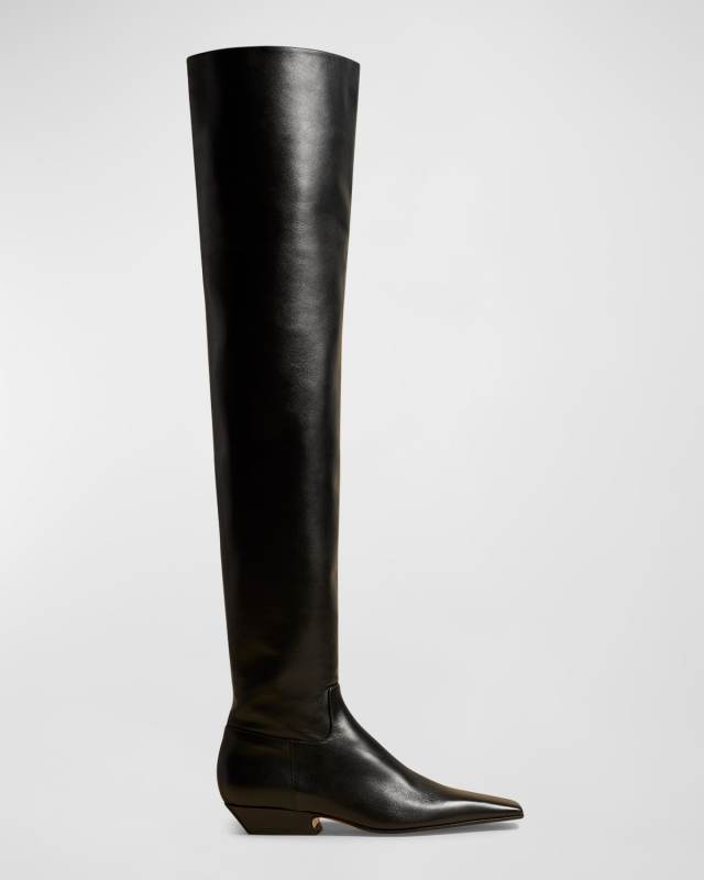 Marfa Calfskin Over-The-Knee Boots