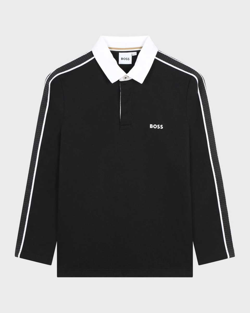 Boy's Logo-Print Polo Shirt, Size 6-12