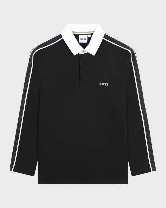 Boy's Logo-Print Polo Shirt, Size 6-12
