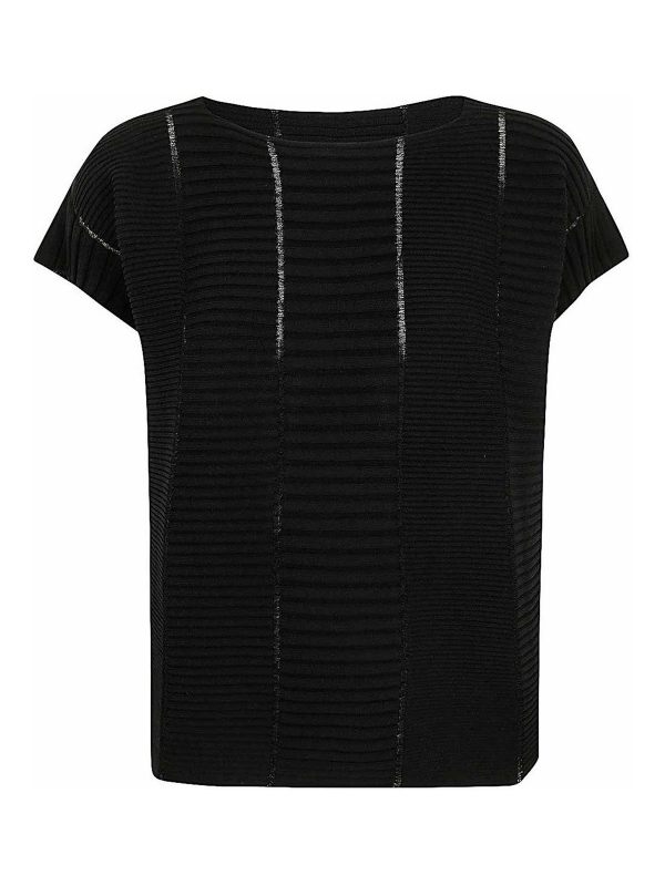 Pleats Please Issey Miyake Top - Noir
