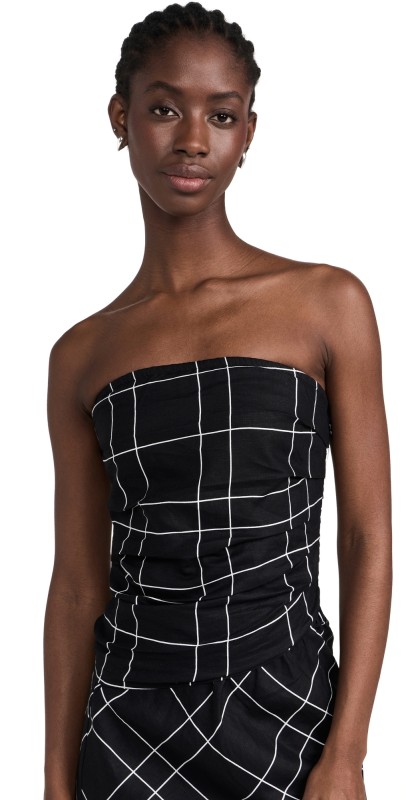 FAITHFULL THE BRAND Setubal Top Letizia Check/Black