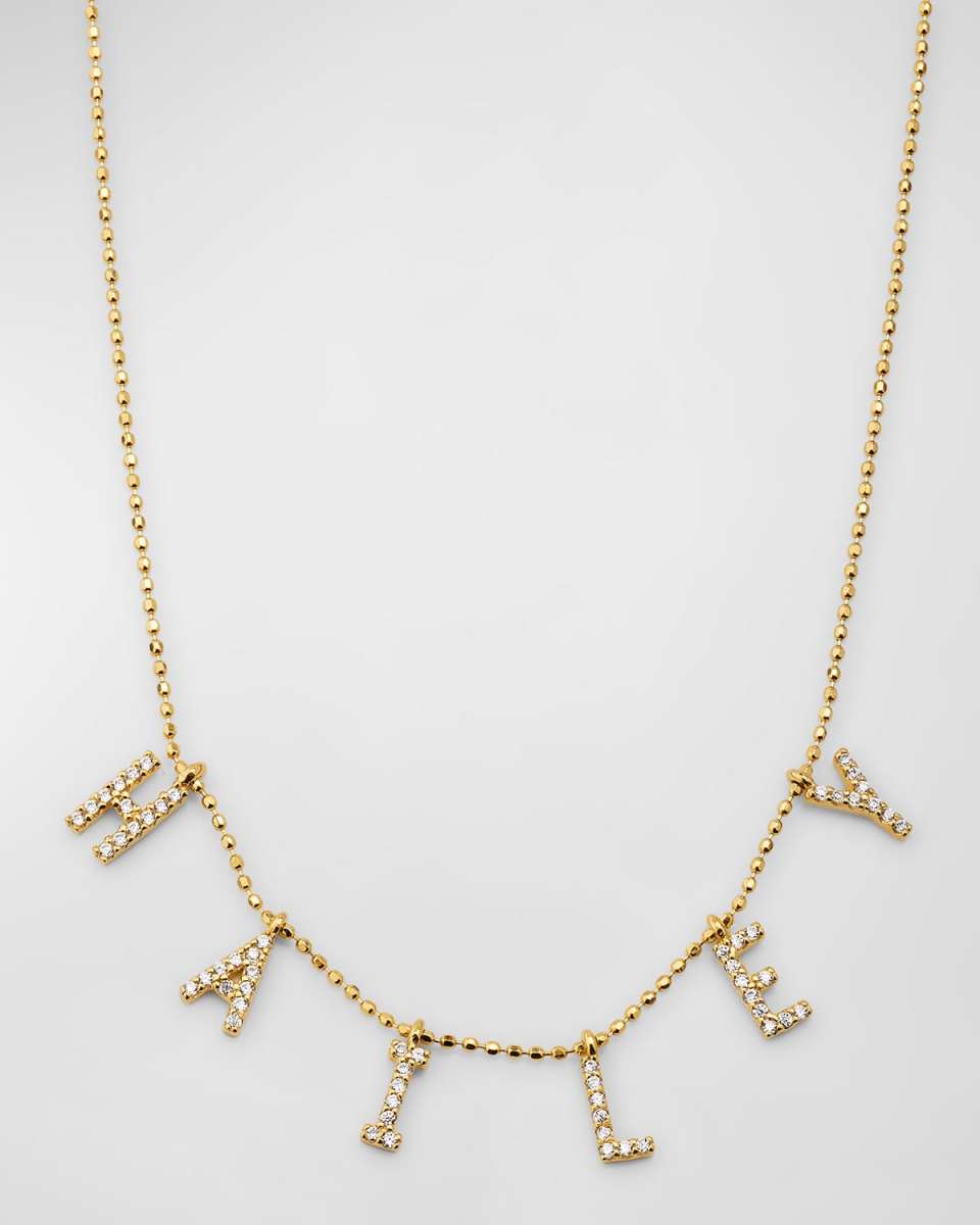 14K Gold-Plated Sterling Silver 6-Letter Personalized Necklace