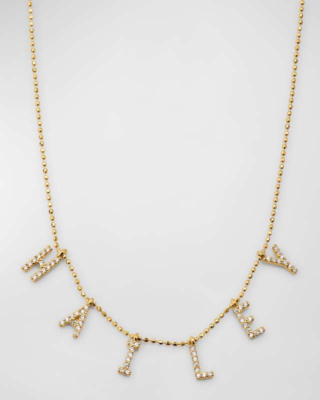 14K Gold-Plated Sterling Silver 6-Letter Personalized Necklace