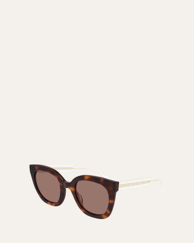 Colorblock Acetate Square Sunglasses