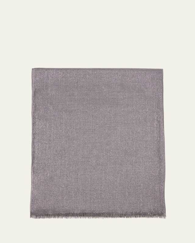 Metallic Cashmere Silk Scarf