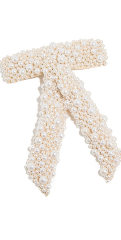 Jennifer Behr Donna Bow Barrette Pearl