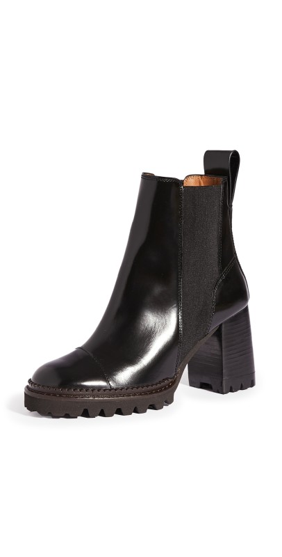 See by Chloé Mallory Lug Sole Boots Nero