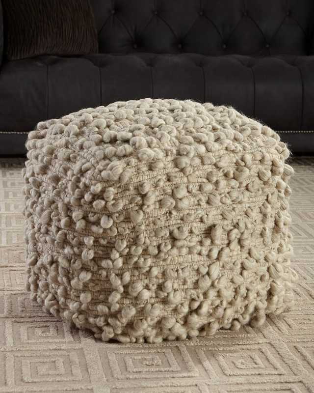 Kai Hand-Loomed Wool Ottoman