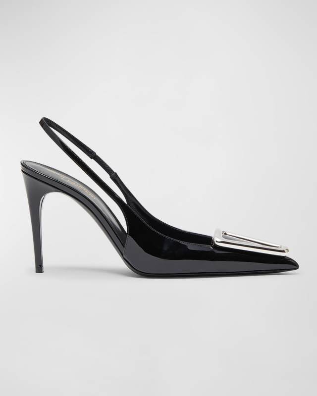 Avenue Patent Leather Slingback Pumps