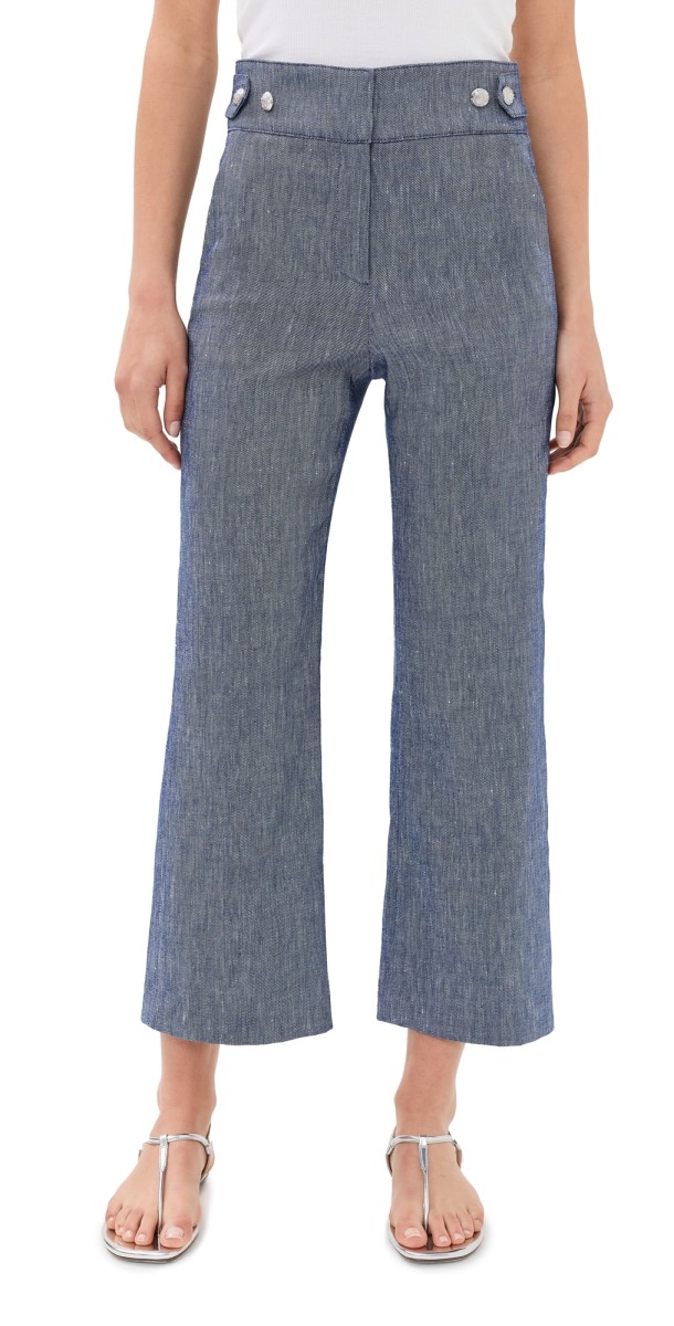 Veronica Beard Aubrie Pants Blue Melange