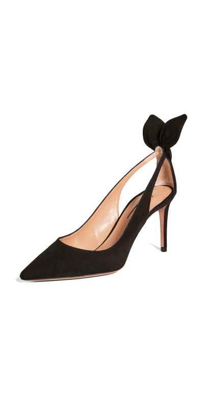 Aquazzura 85mm Bow Tie Pumps Black