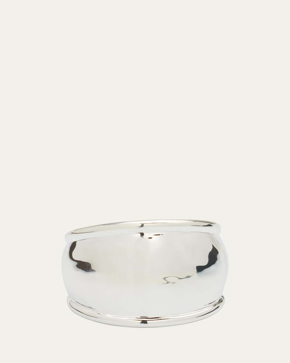 Crinkle Hammered Dome Ring in Sterling Silver
