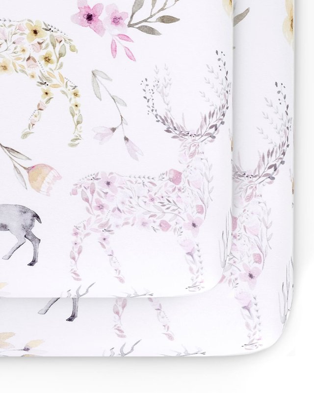 Fawn Jersey Standard Crib Sheet, 2 Pack