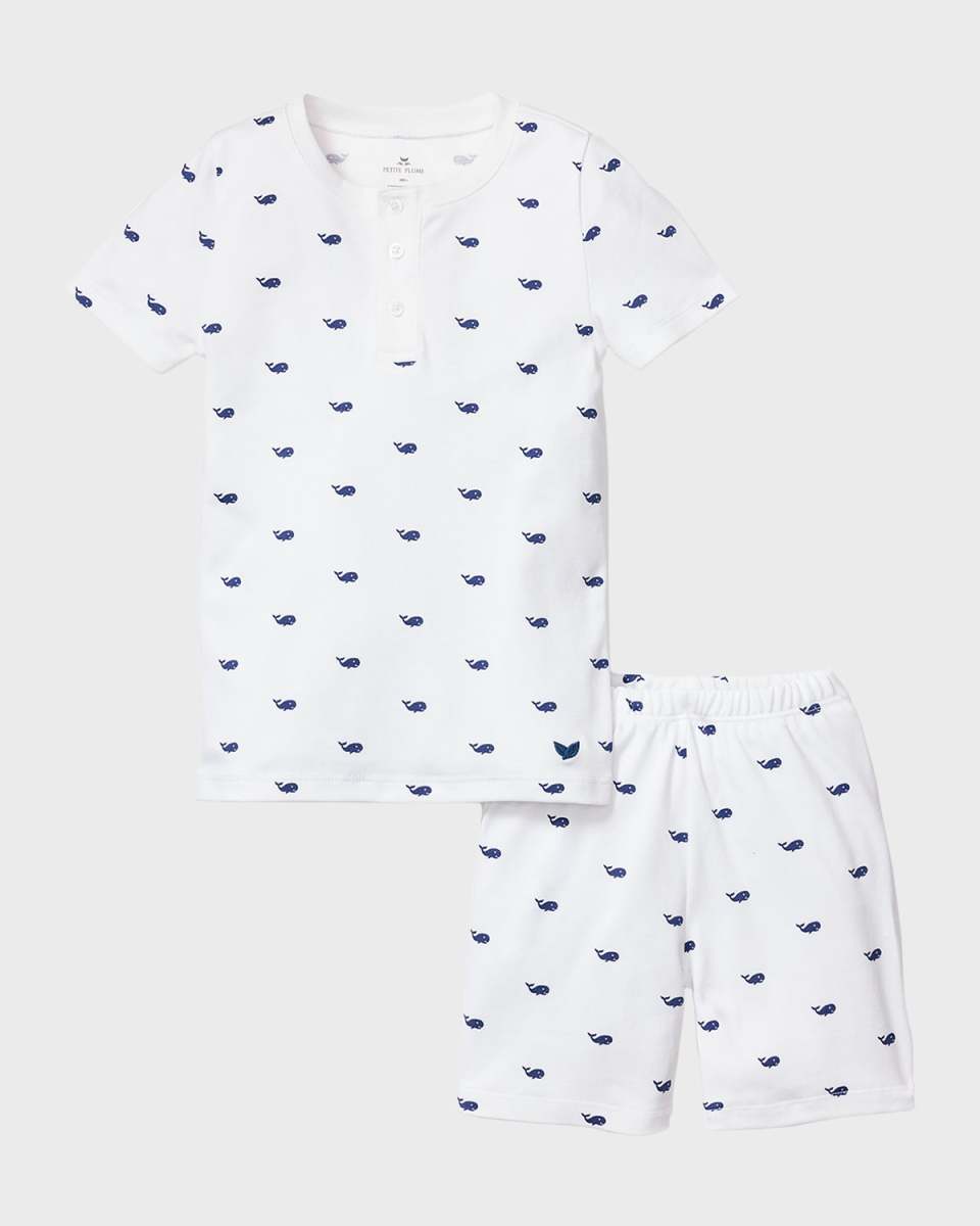 Kid's Pima Cotton Snug Fit Pajama Short Set, Size 7-14
