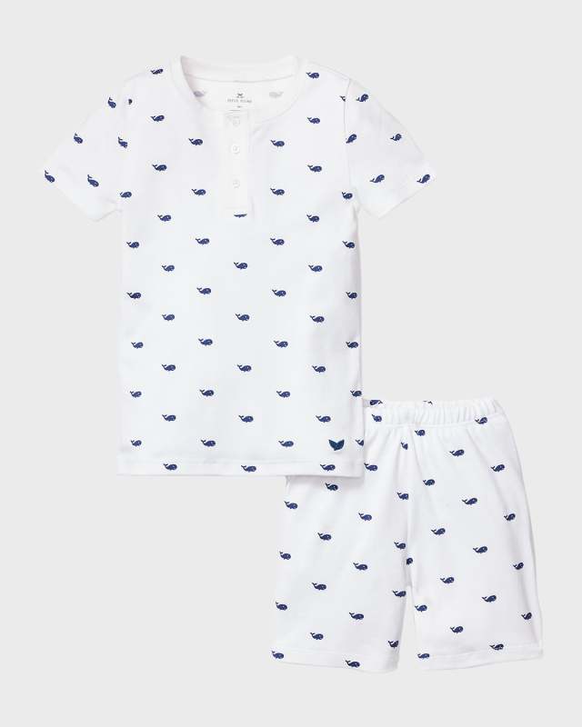 Kid's Pima Cotton Snug Fit Pajama Short Set, Size 7-14