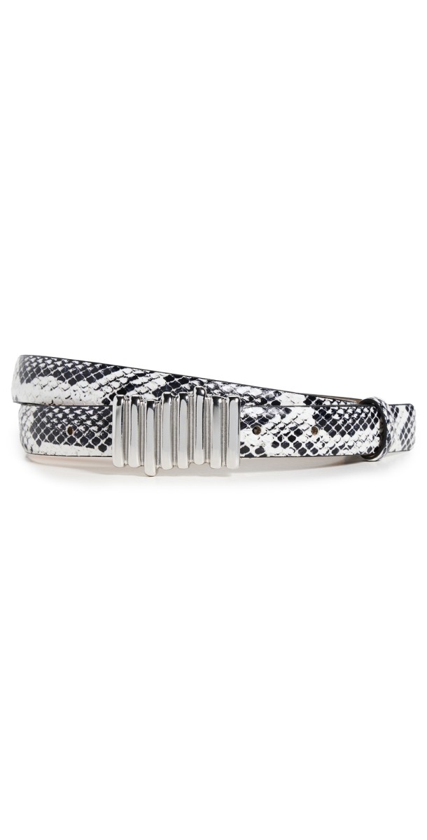 B-Low The Belt Vesna Mini Python Belt Black/White/Silver