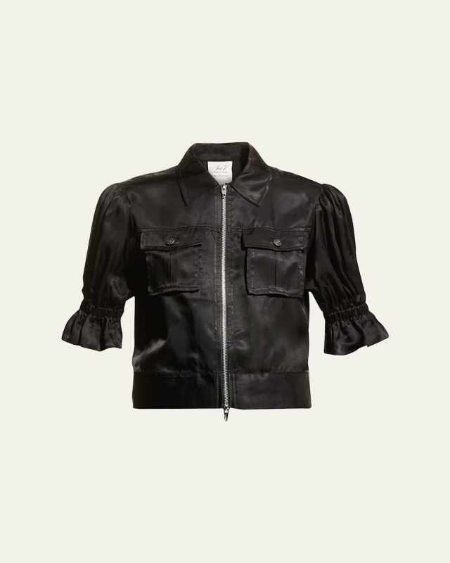 Holly Short-Sleeve Sateen Jacket