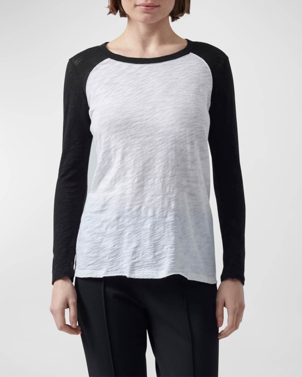 Slub Jersey Destroyed Wash Baseball Tee