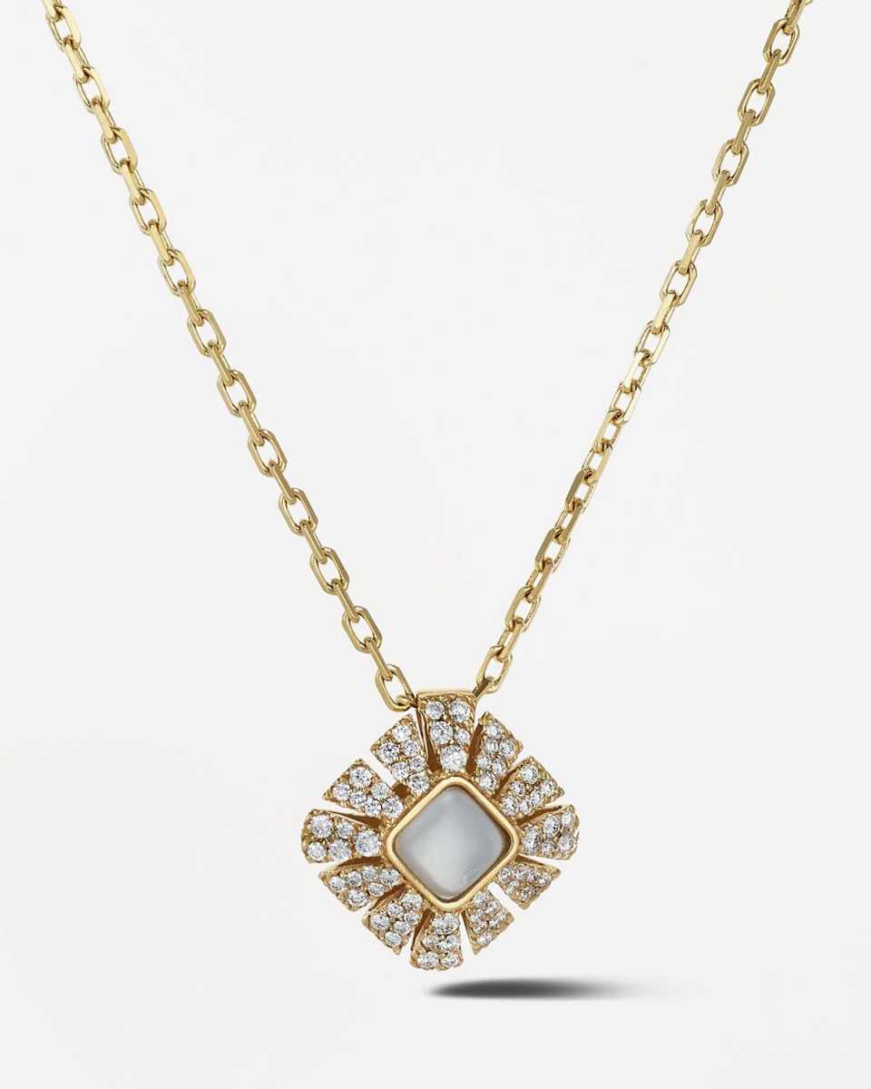 Vesuvio 18k Yellow Gold Mother-of-Pearl Pendant Necklace
