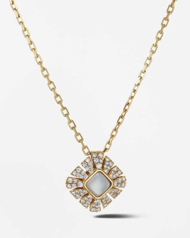 Vesuvio 18k Yellow Gold Mother-of-Pearl Pendant Necklace