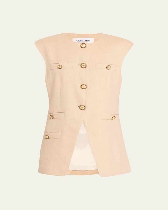 Tamara Linen-Blend Vest