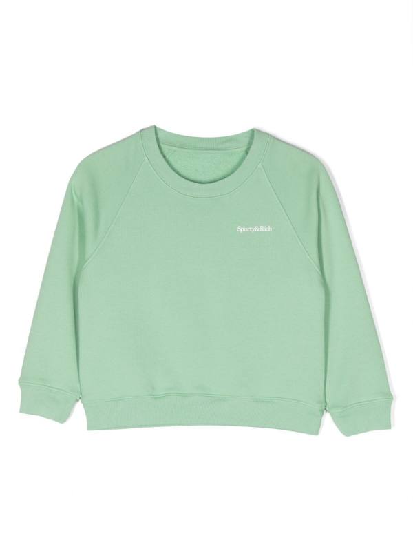 text-print cotton sweatshirt