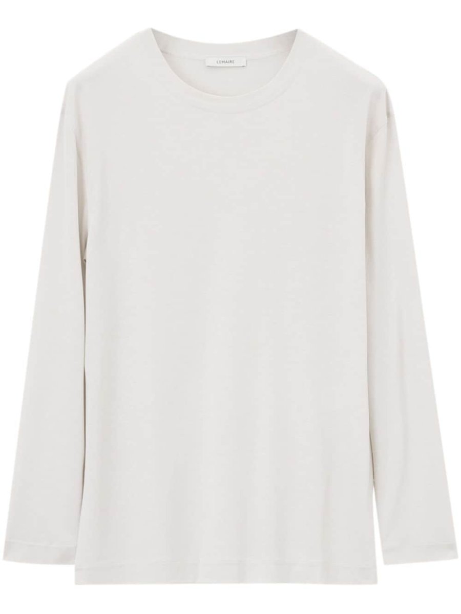 long-sleeve cotton T-shirt
