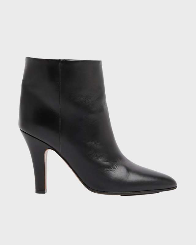 Prudens Leather Stiletto Ankle Booties