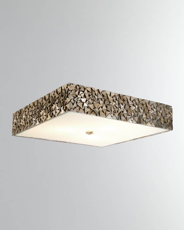 Mosaic 3-Light Square Flush Mount, 20"