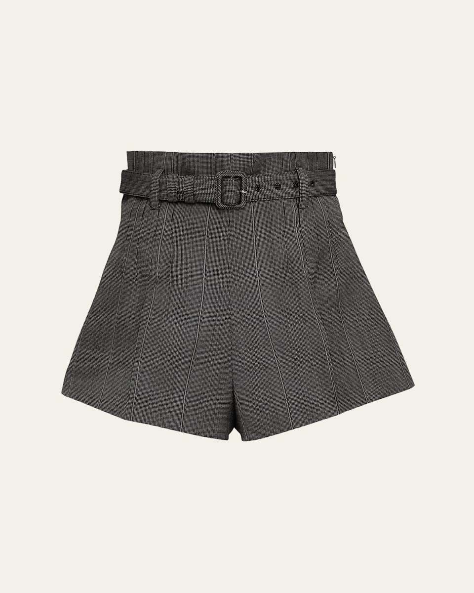 Belted Wool Shorts