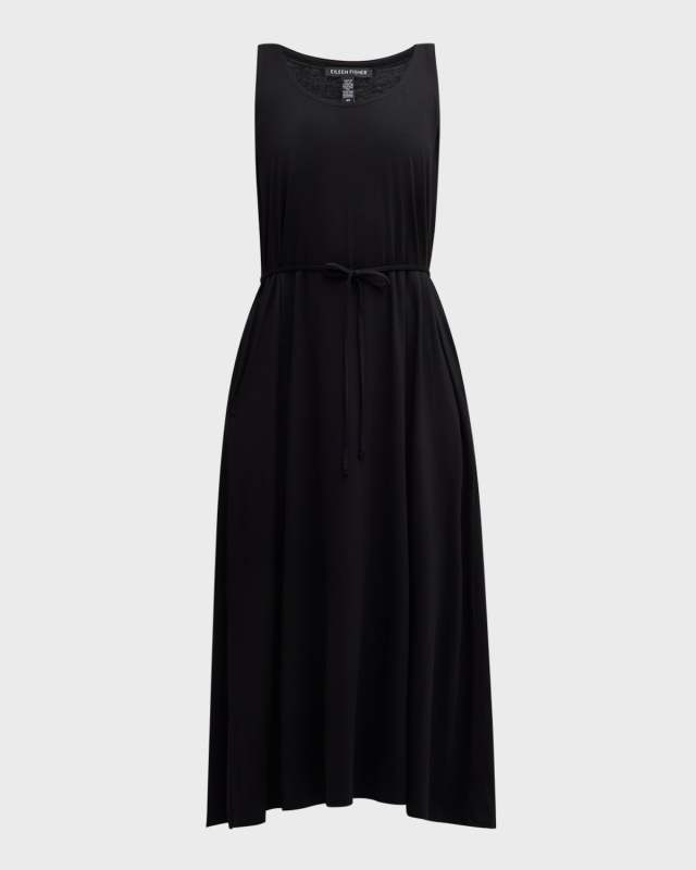 Sleeveless Scoop-Neck Jersey Midi Dress