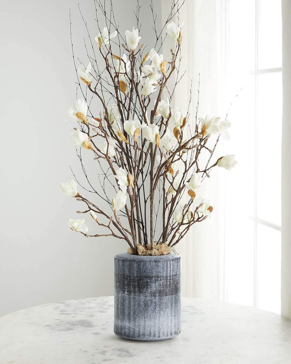 Japanese Magnolia Twilight Faux-Floral Arrangement