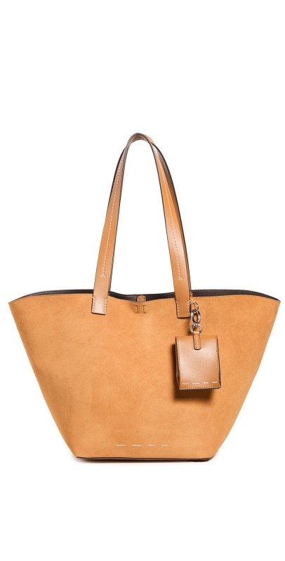 Proenza Schouler White Label Suede Large Bedford Tote Honey